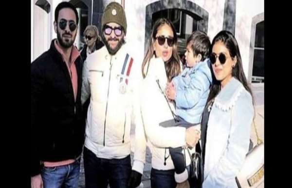 kareena kapoor with saif ali khan and son taimur ali khan