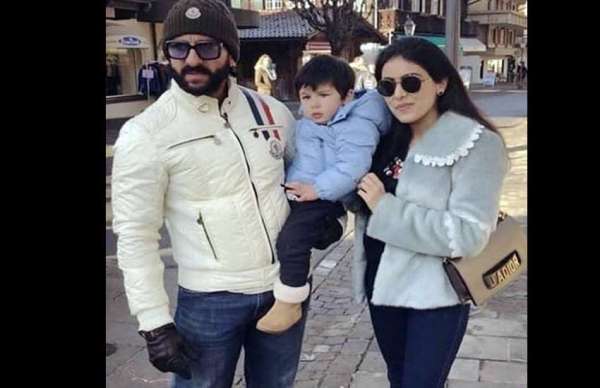 kareena kapoor with saif ali khan and taimur ali khan