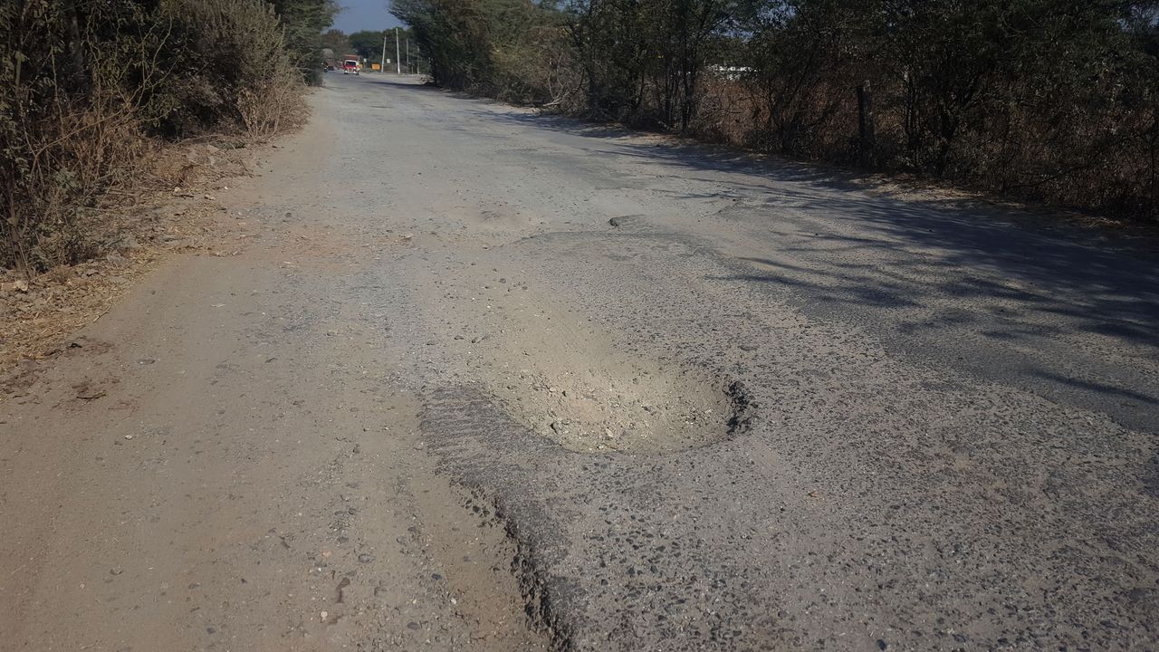 very bad condition road nh 162 a