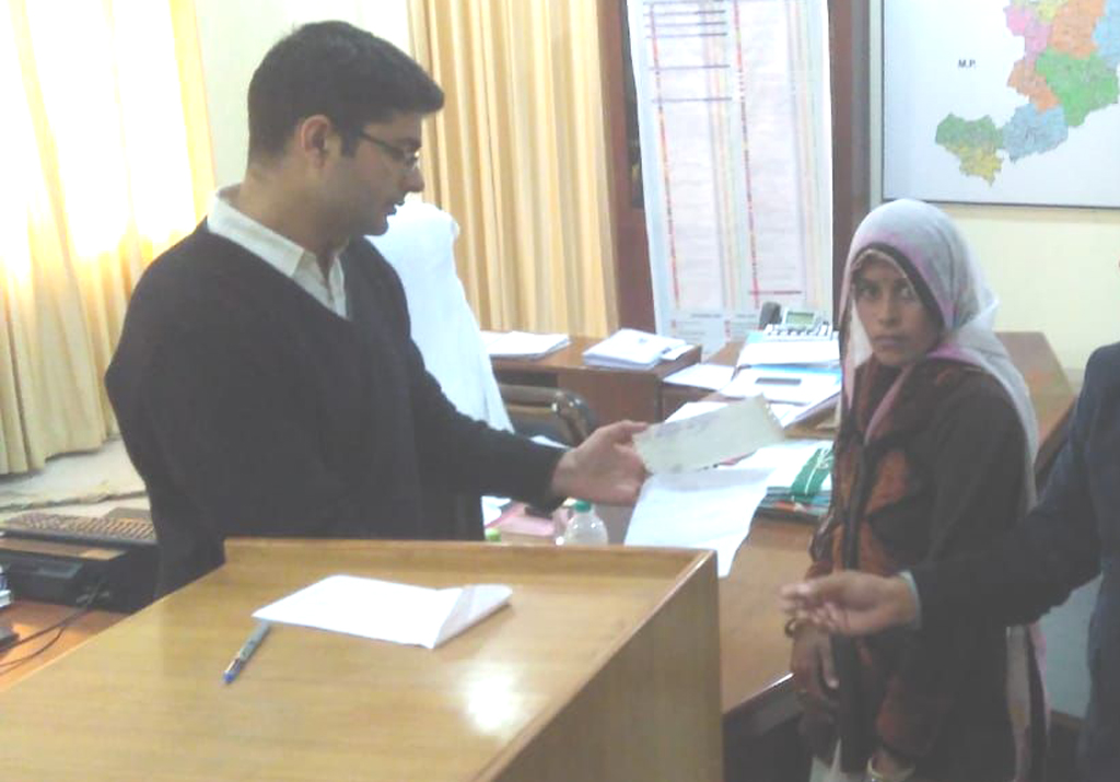 Checks received for actual beneficiary