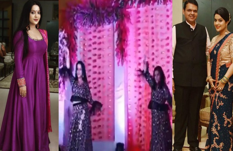 cm devendra Fadnavis Amruta wife and daughter dance on deepika song