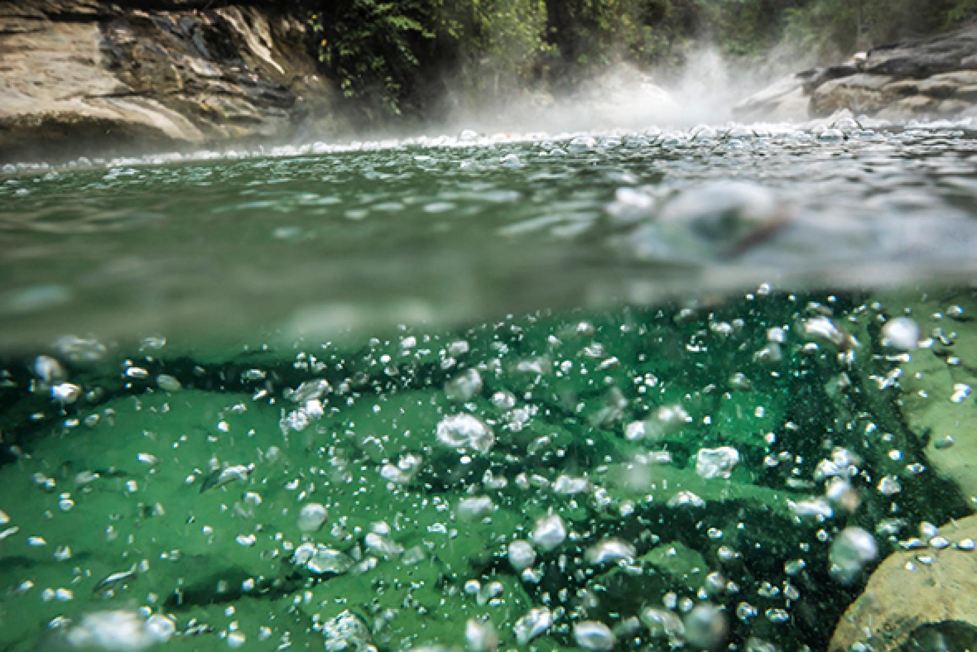 boiling water river