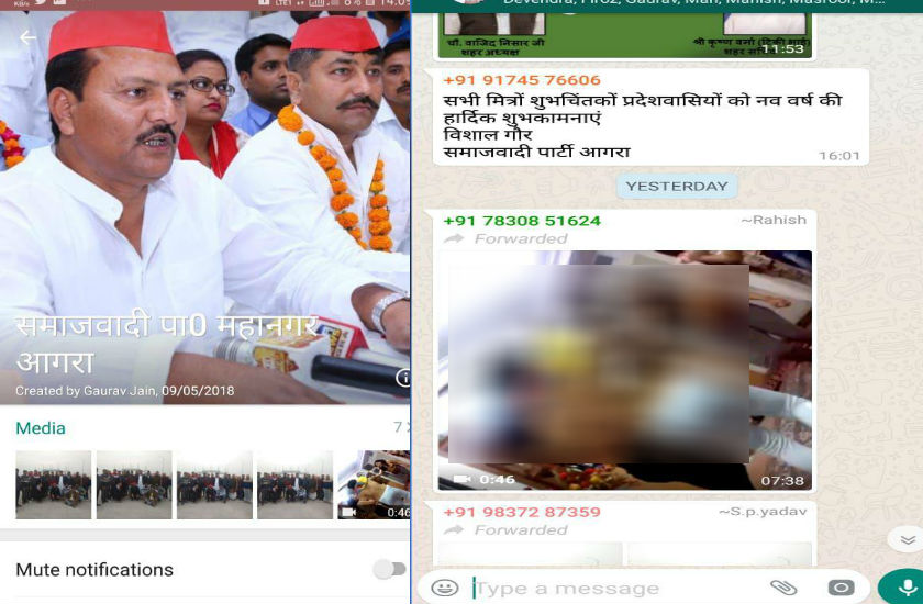 samajwadi party, whatsapp group, new year massege