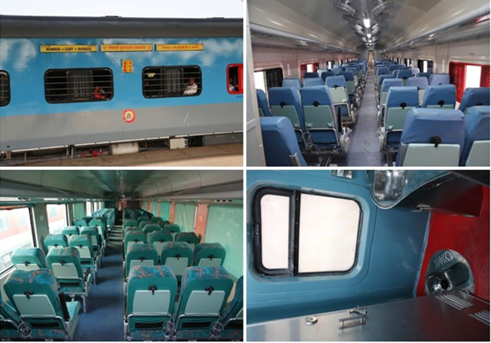 LHB linke Hofmann Busch coaches in Indian Railway Chambal express
