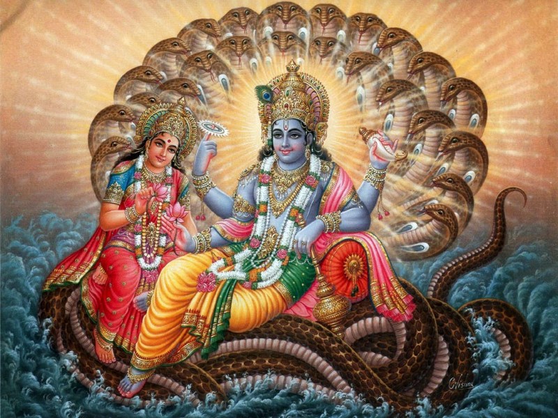 शेषनाग पर विष्णु जी