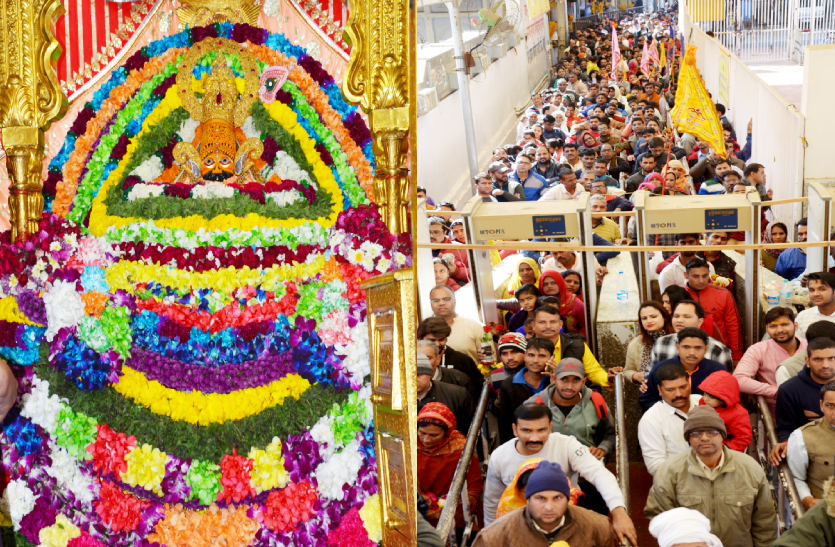 पौष मास की शुक्ल पक्ष की द्वादशी पर बाबा श्याम के दो दिवसीय मासिक मेले के आज समापन अवसर पर खाटूधाम में श्याम दर्शनार्थियों की भारी भीड़ उमड़ रही है।