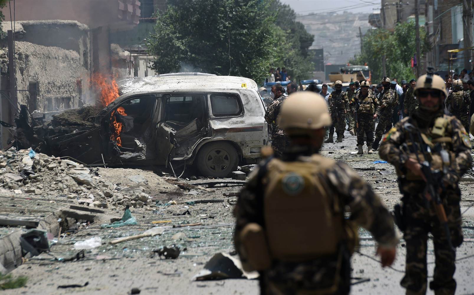 Car bomb blast in afghanistan on governor's Convoy