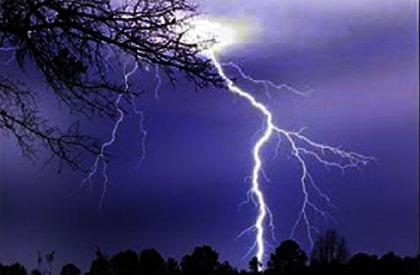 Thunderbolt Fallen In Alwar District During Rain