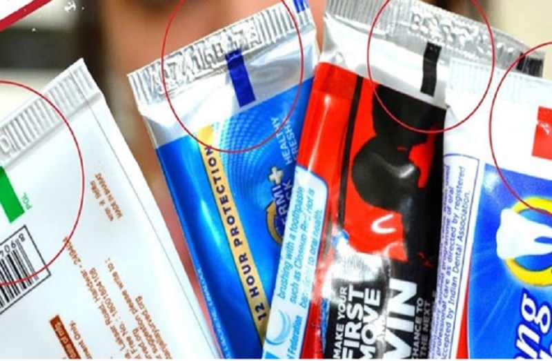 meaning of color codes on a tube of toothpaste