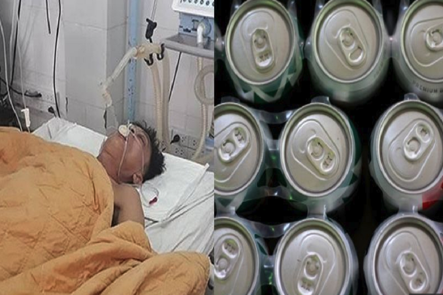 doctors pump 15 cans of beer into mans stomach to save him
