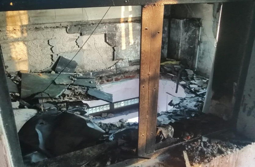 gas cylinder burst in a house in Jhunjhunu