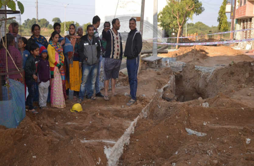 Embedded ground sewerage excavation in bhilwara