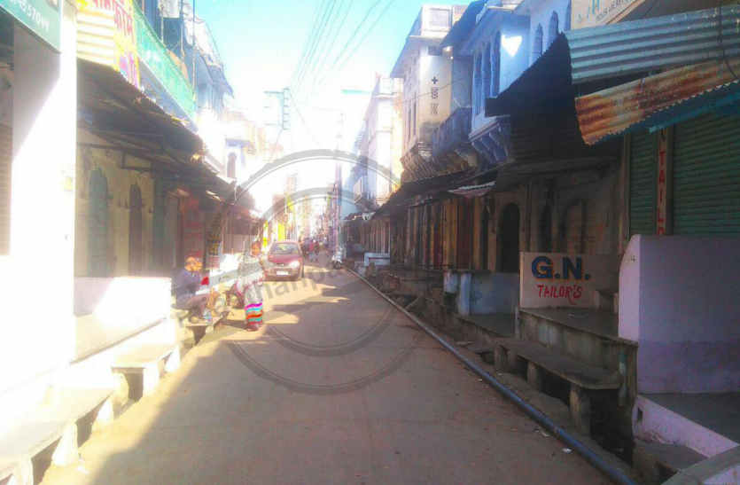 Banera town market closed in bhilwara