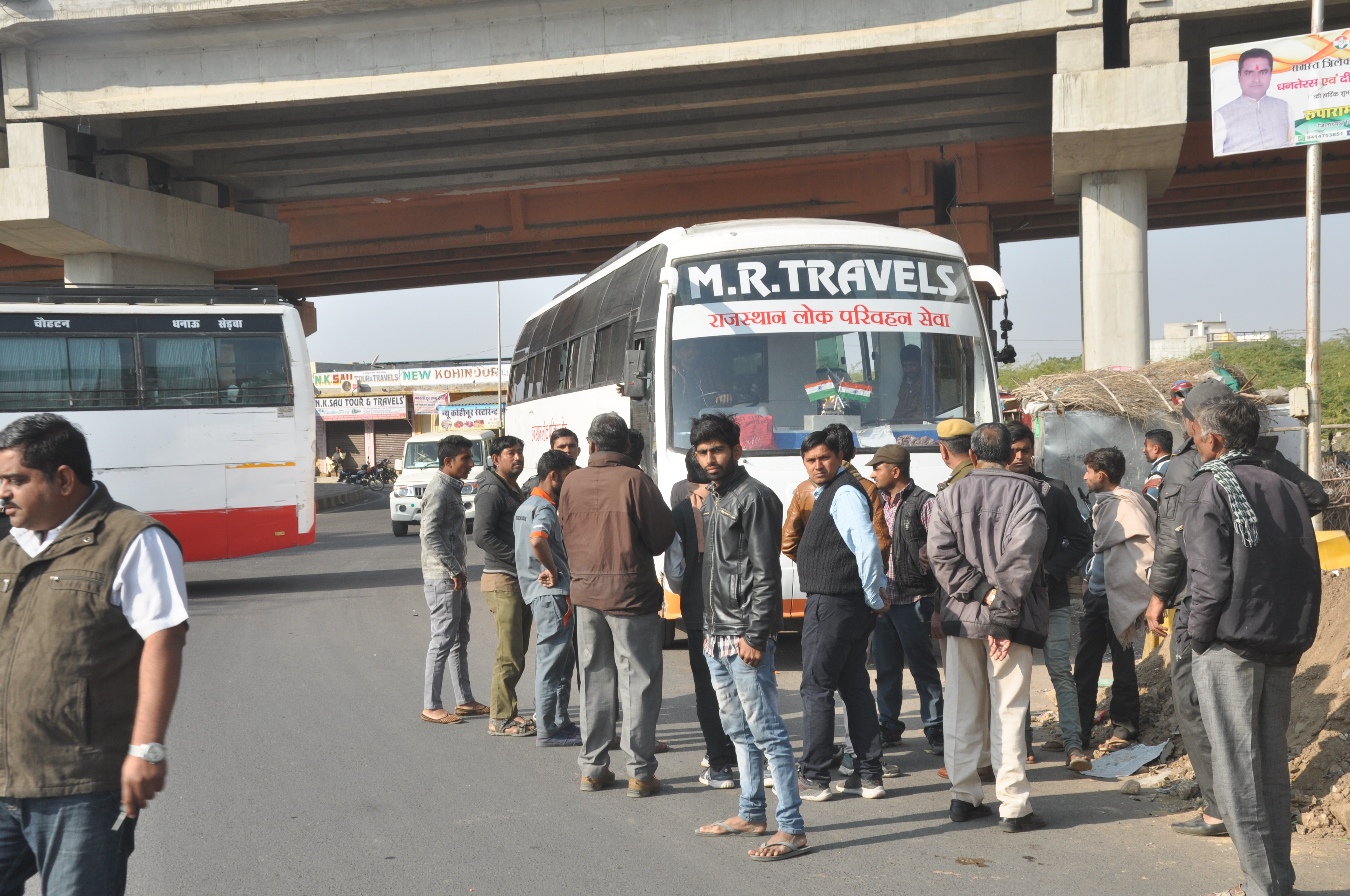 lok parivahan buses run on roadways,not according to root permit