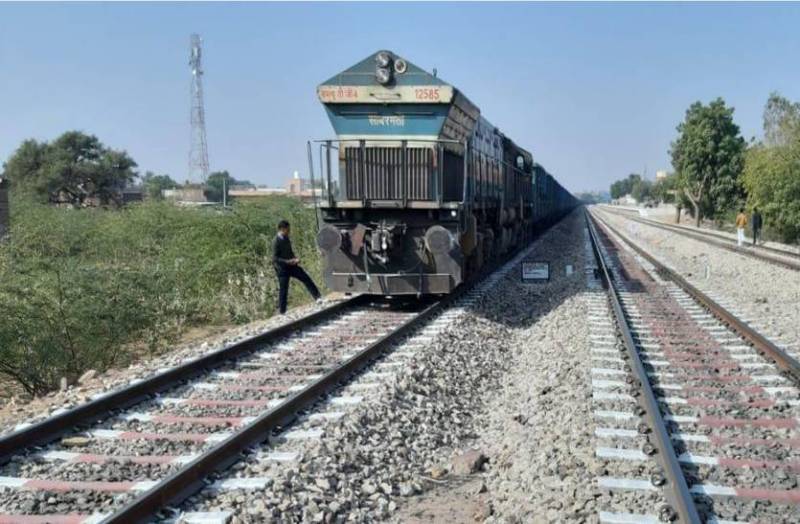 Lime Stone stuck in a freight train