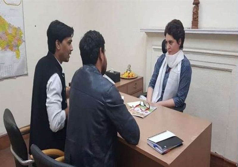Congress General Secretary Priyanka Gandhi meet Salman and Sultan