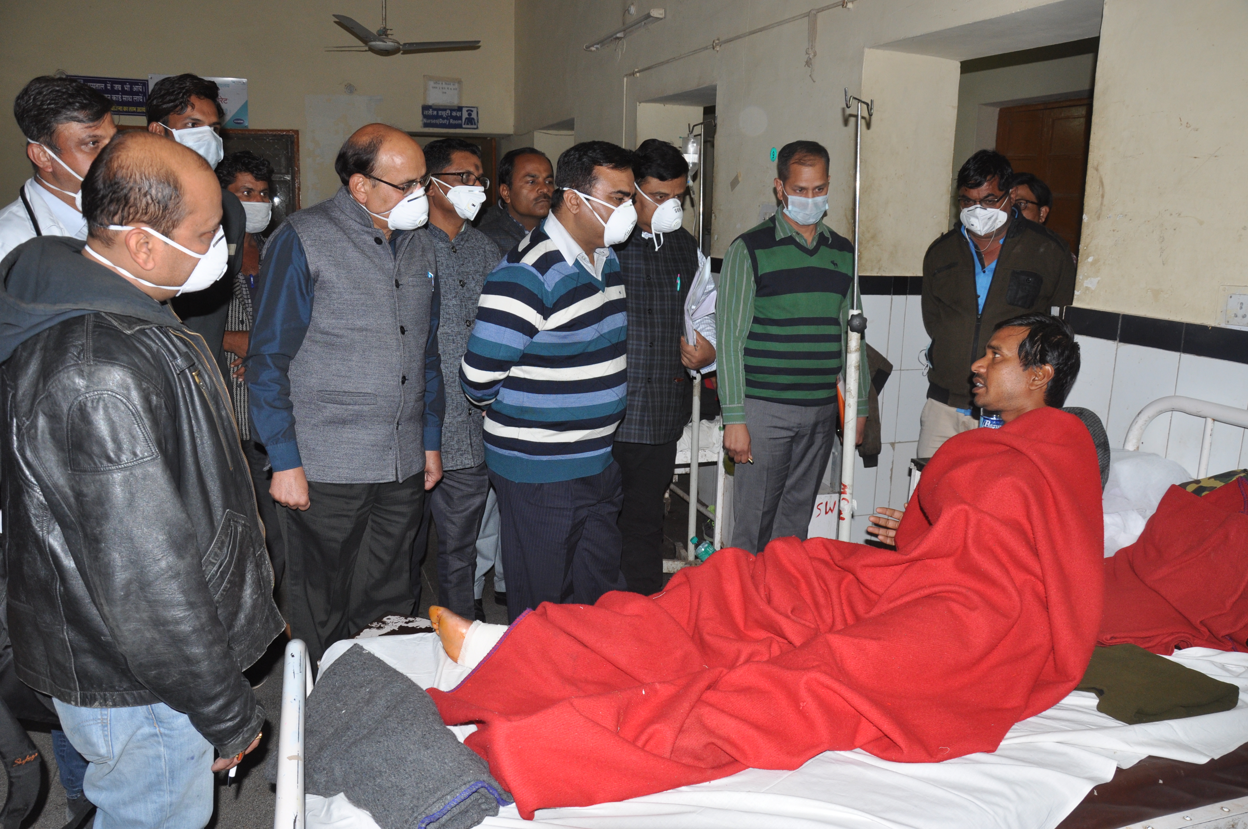 Medical Secretary visited Barmer, Swine Flu Ward