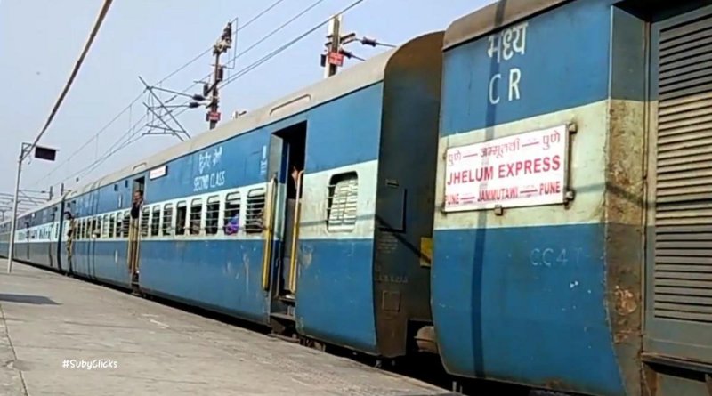 Army personnel stranded by sleeping on a berth on Jhelum express