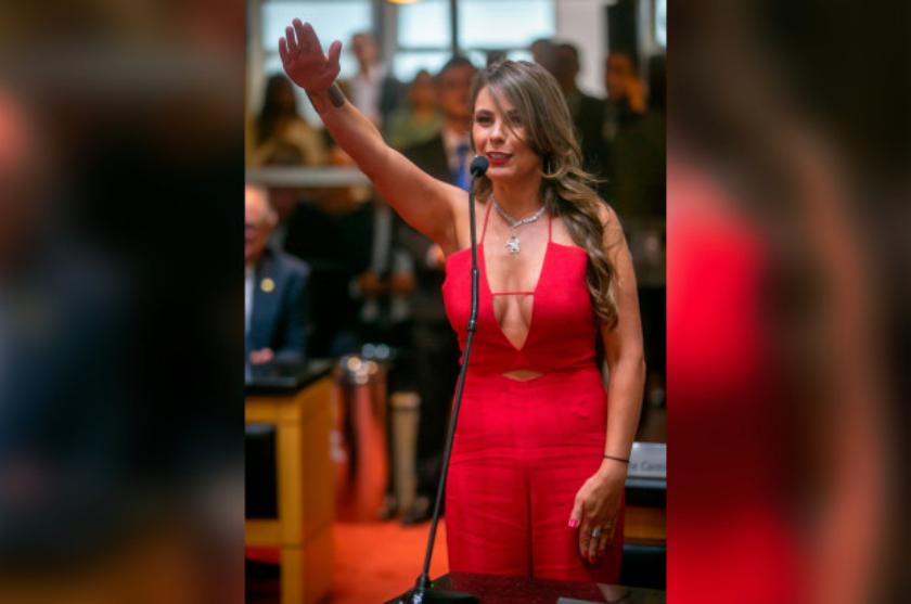 ana paula da silva brazilian hits back to trollers MP recives rape threats for dress