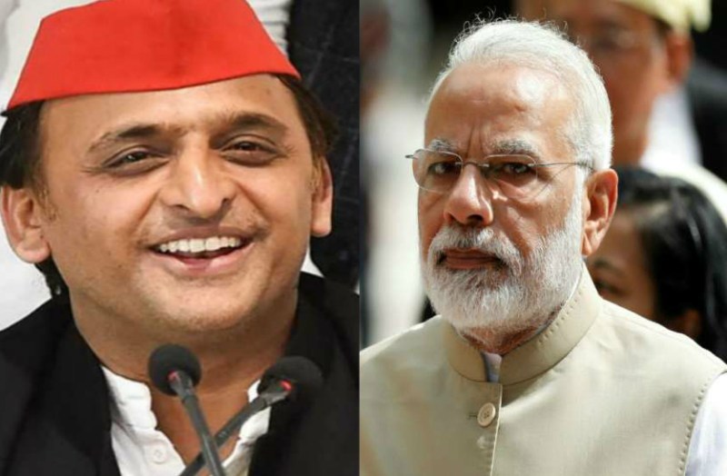 Akhilesh yadav and Narendra Modi