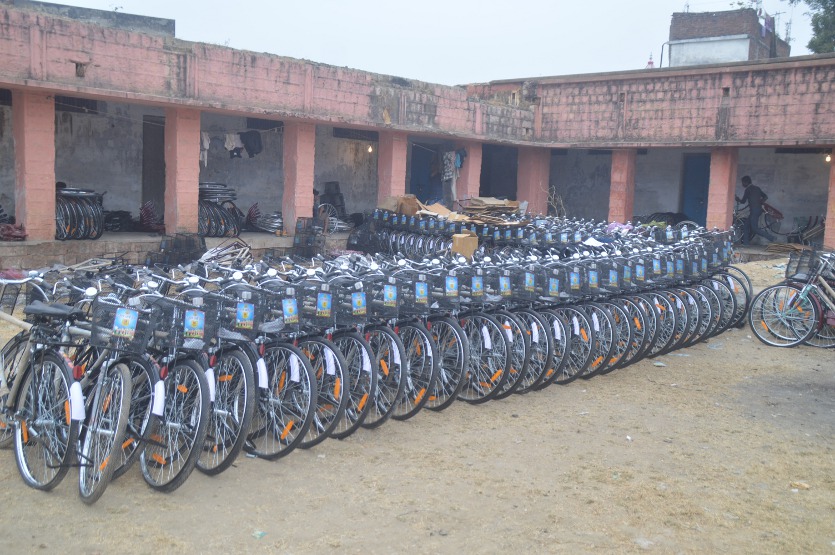 Bicycles are being given to students