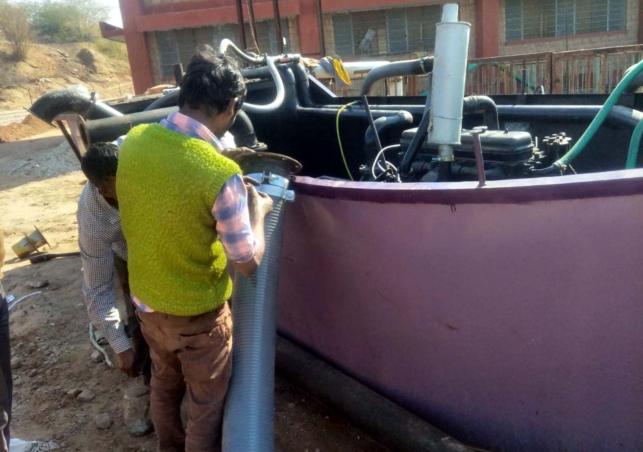 boat will be use for dust clearing in canal
