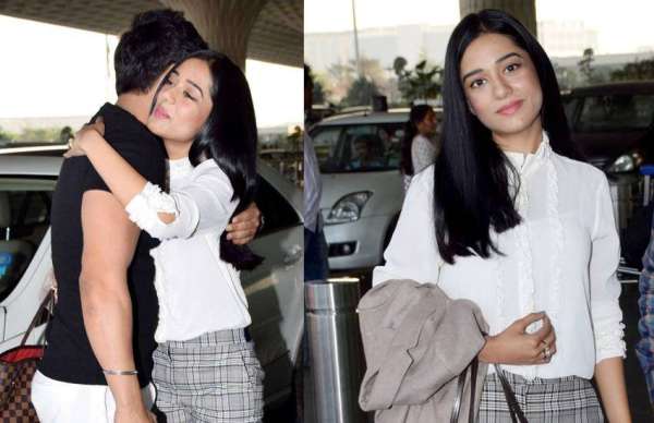 Amrita Rao and Rj Anmol romantic latest photos at airport