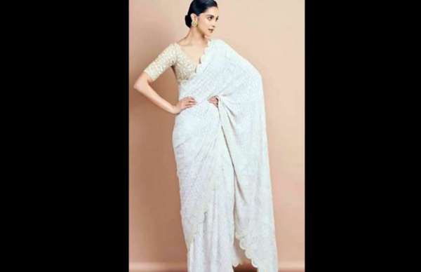 deepika padukone in white saree photos