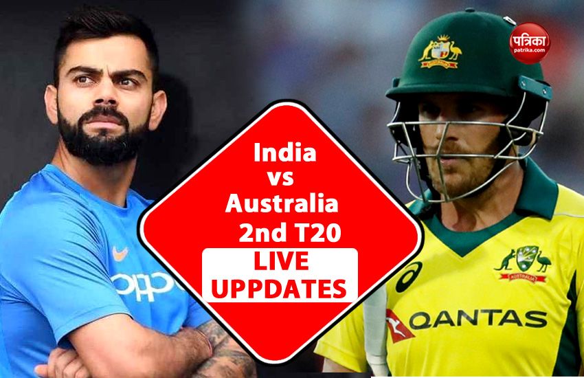 IND vs AUS 2nd T20i match Live updates australia won the toss elect bowl first