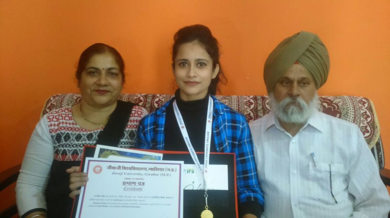 Manmeet Kaur Mann topped the MPAd in Gwalior