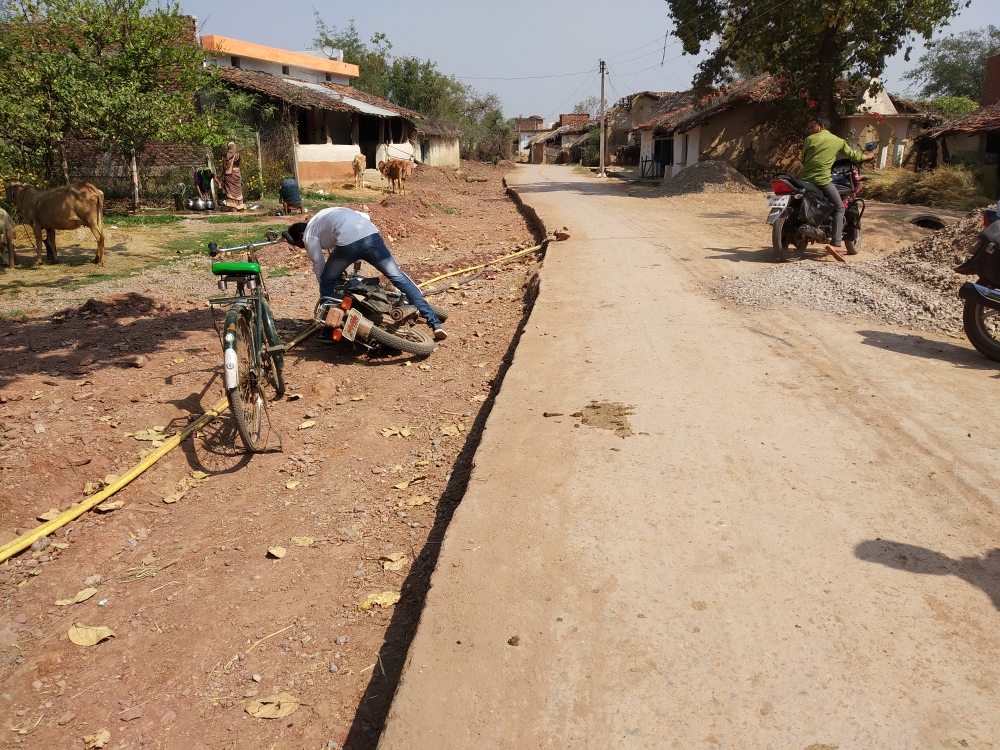Construction of incomplete CC Road