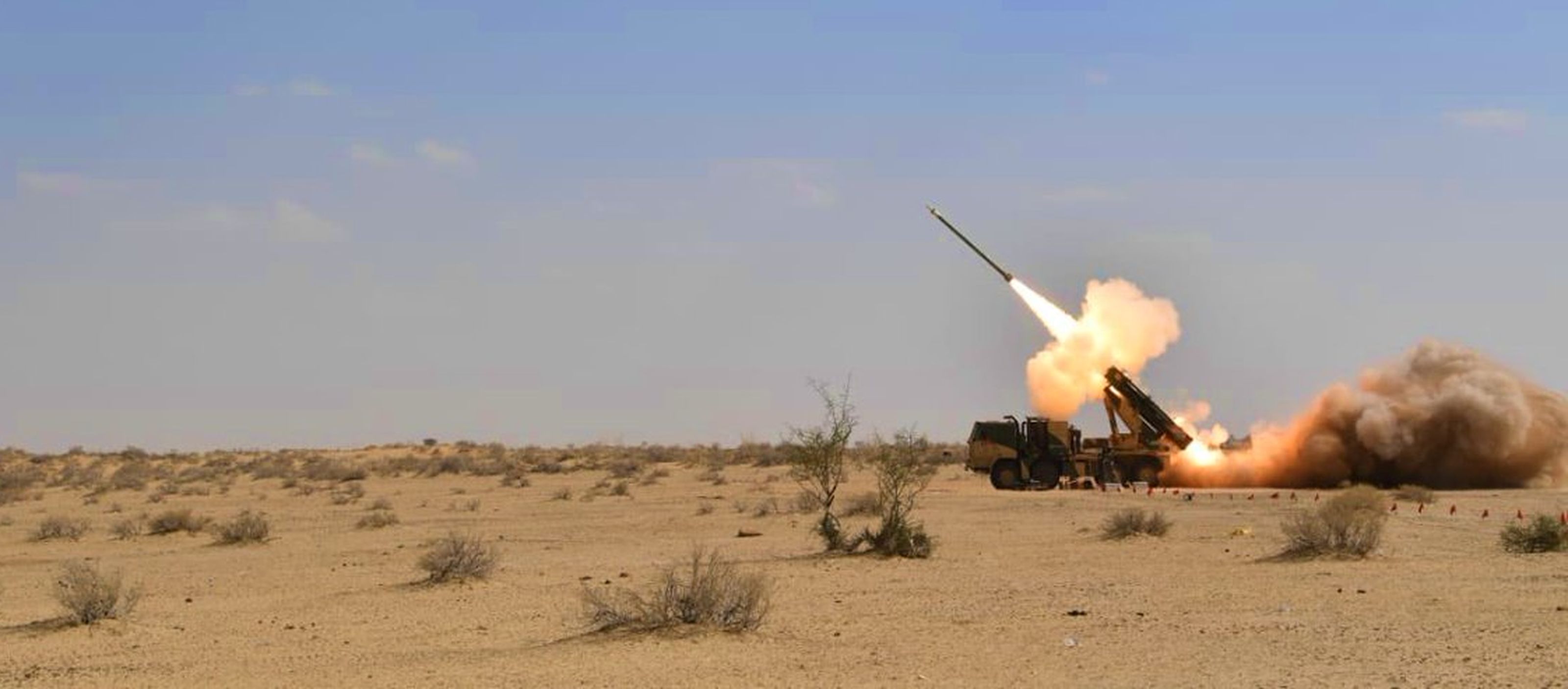 Successful test of Pinaka Rocket Launcher by India in the area adjacent to Pakistan's border