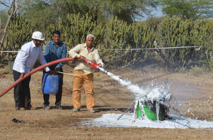 Mock drill in bhilwara