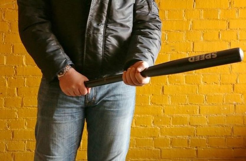 Bat attack on young man in rage