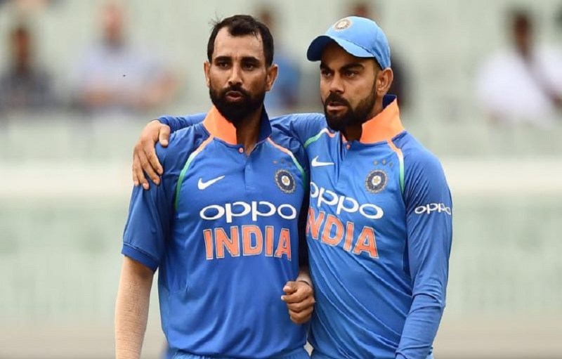 mohammed shami and Virat Kohli