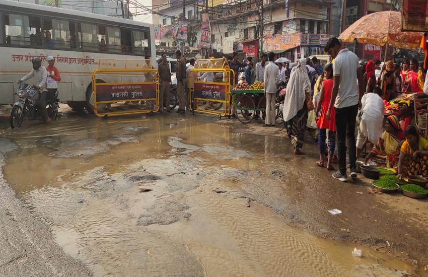 Water flowing in pandeypur