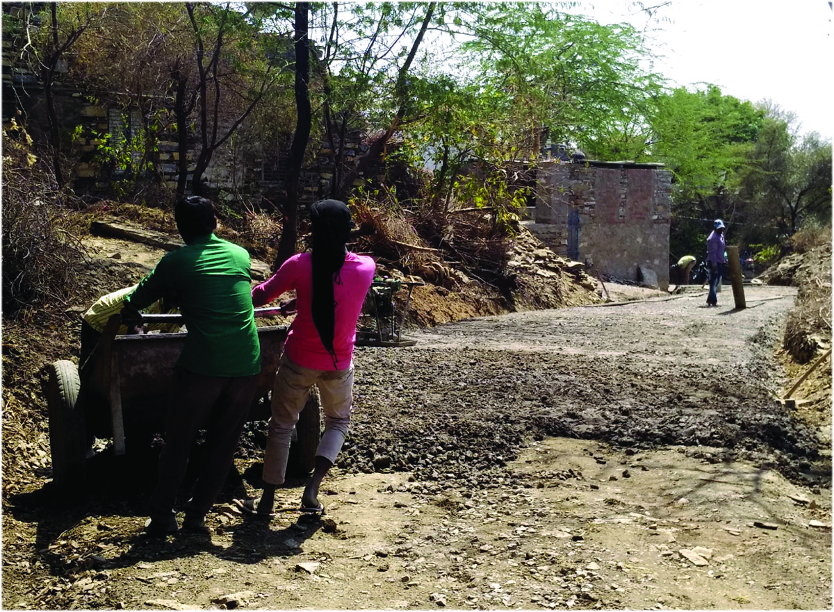 Sarpanch's Jeth gave oral verdict and started road construction