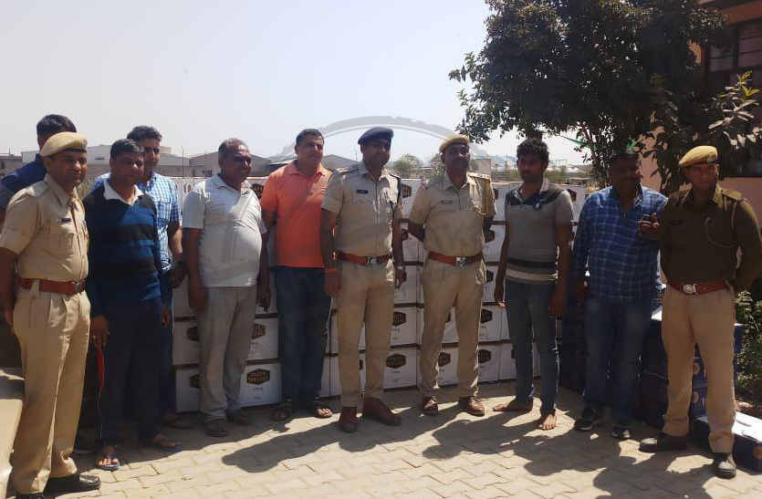 English wine worth Rs 50 lakh recovered from truck in bhilwara