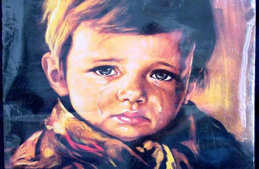 The crying boy painting
