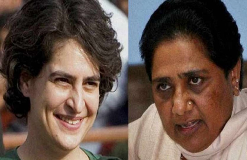 Mayawati and Priyanka Gandhi