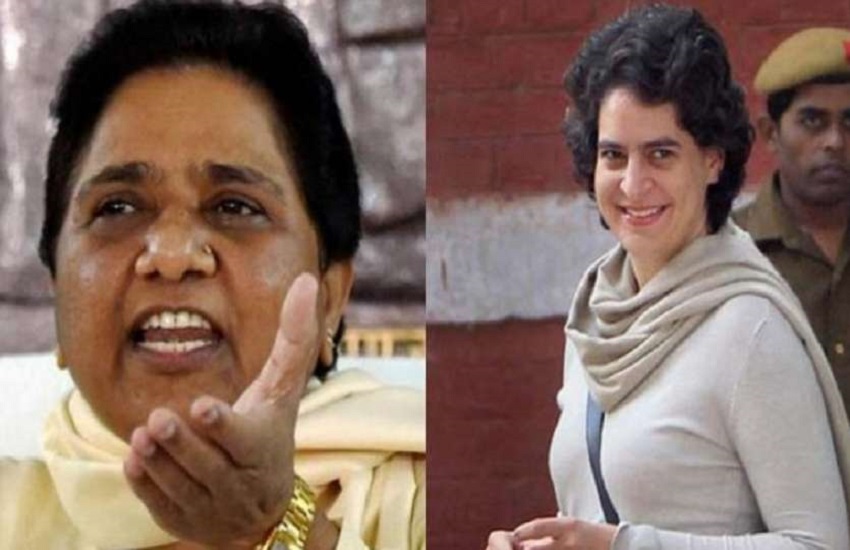 Mayawati and Priyanka Gandhi