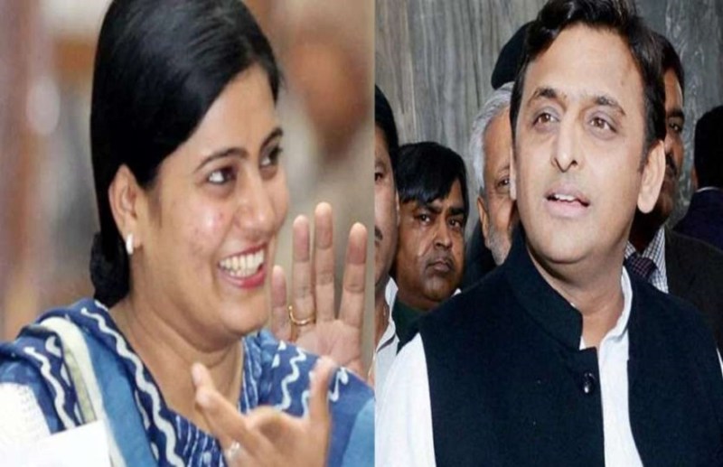 Anupriya Patel and Akhilesh Yadav