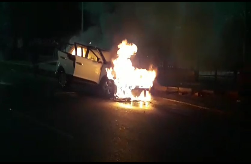 The burning Car