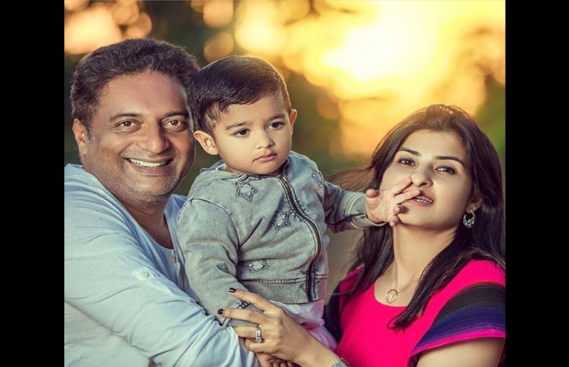 Prakash Raj with wife