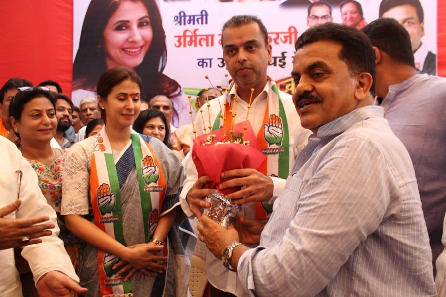 उर्मिला को उत्तर मुंबई से कांग्रेस का टिकट