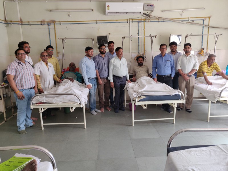 Patients stand on foot