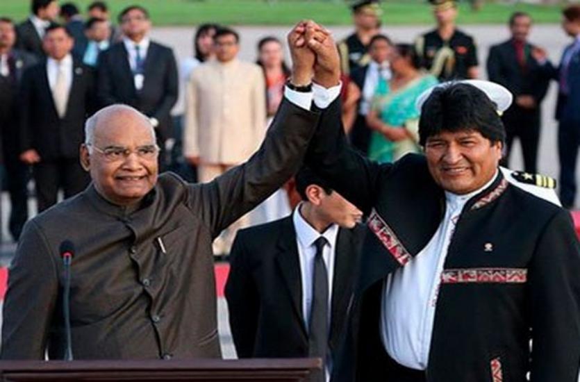 President Ram Nath Kovind with Bolivian President