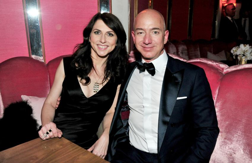 Jeff Bezos and His Wife