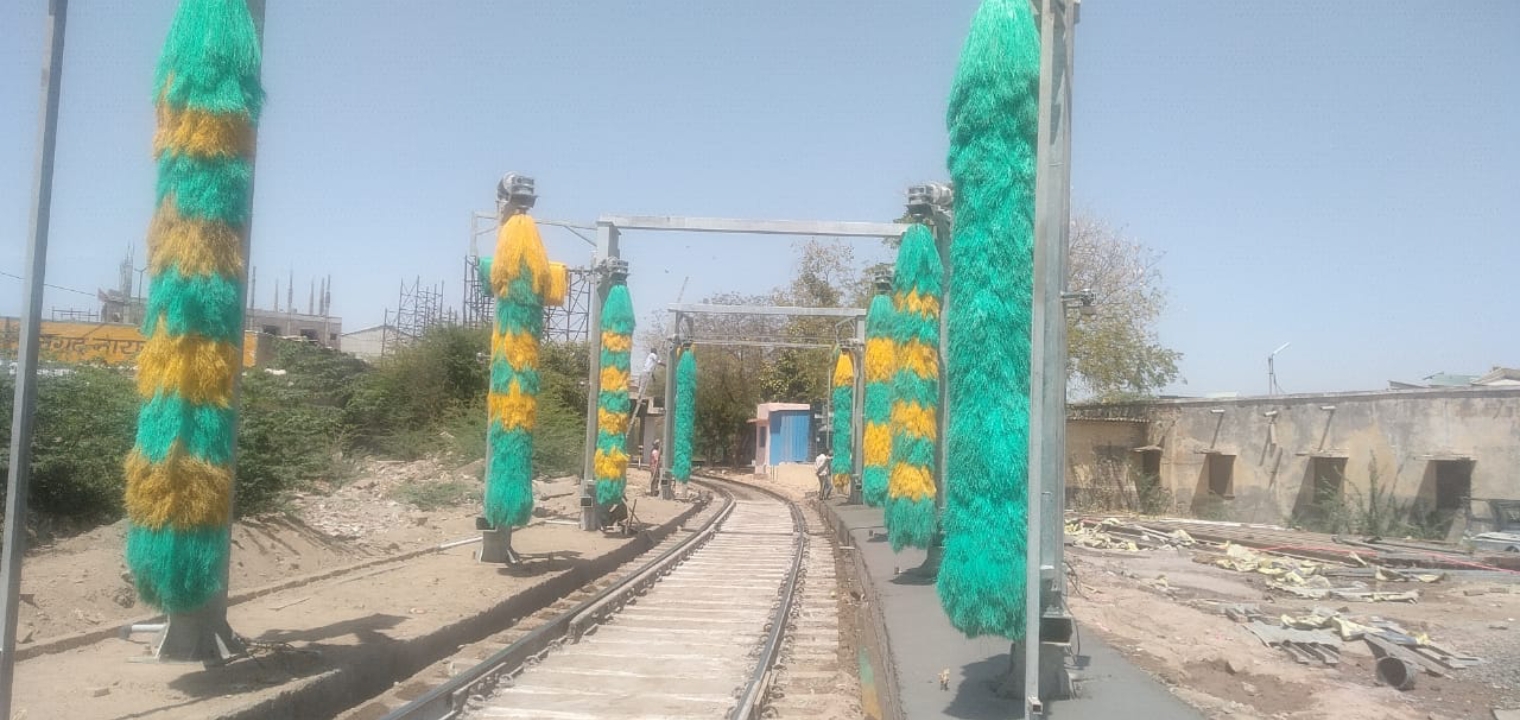 Preparation of Railway: Coach will be washed with machine, new plant w