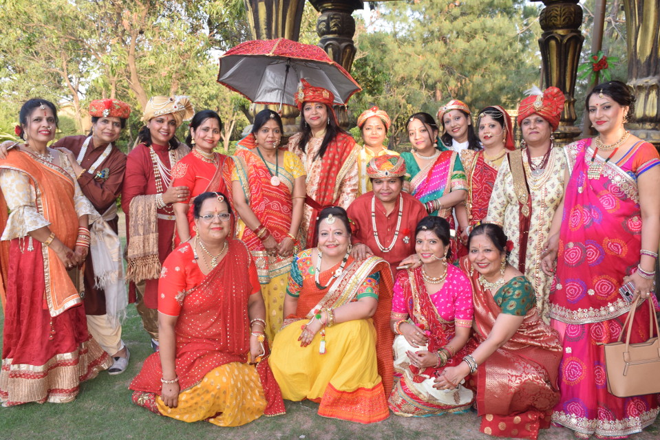 gangaur celebration with marwani mahila mandal in satna city
